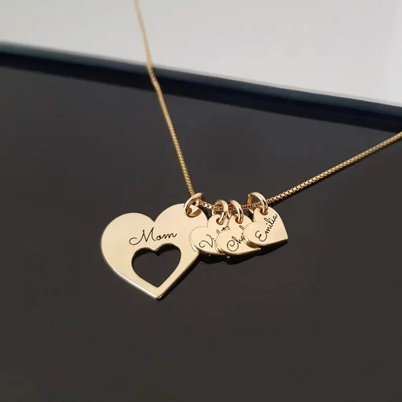 Colar de Corações Personalizável - Aço Inoxidável - Oferta Especial !!!