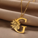 Colar Personalizado | Rosa da Vida - Aço Inoxidável - Folheado a Ouro - Corte a Laser.