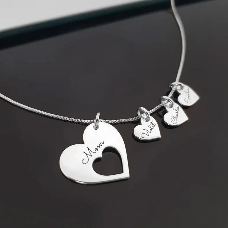 Colar de Corações Personalizável - Aço Inoxidável - Oferta Especial !!!