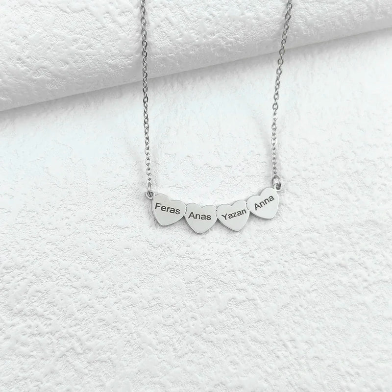 Colar Meus Corações Personalizável - Gravação a Lazer - Oferta Especial Dia das Mães!