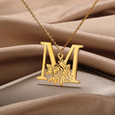 Colar Personalizado | Rosa da Vida - Aço Inoxidável - Folheado a Ouro - Corte a Laser.