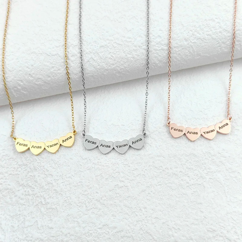 Colar Meus Corações Personalizável - Gravação a Lazer - Oferta Especial Dia das Mães!