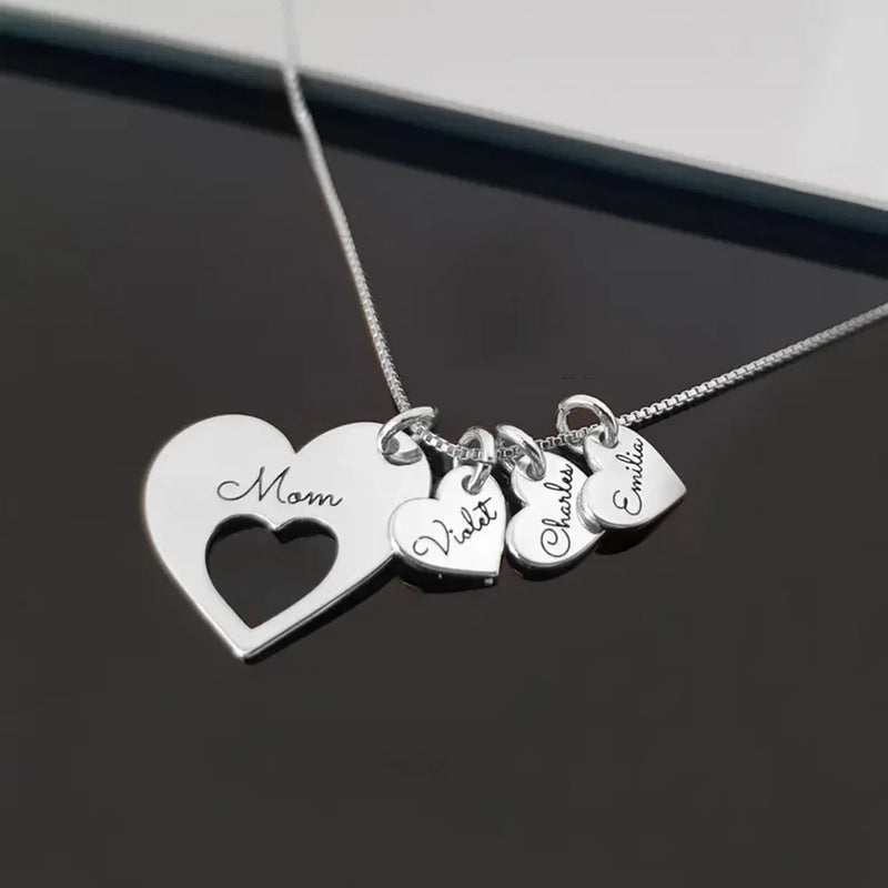 Colar de Corações Personalizável - Aço Inoxidável - Oferta Especial !!!
