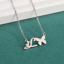 Colar Personalizado | Borboleta da Vida - Aço Inoxidável - Folheado a Ouro - Corte a Laser.