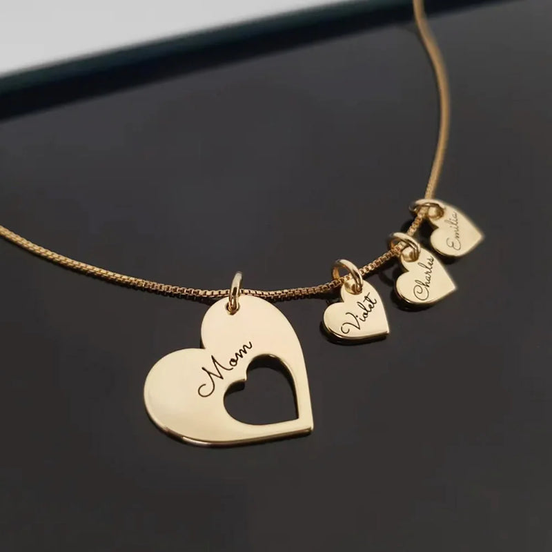 Colar de Corações Personalizável - Aço Inoxidável - Oferta Especial !!!
