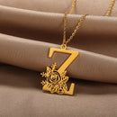 Colar Personalizado | Rosa da Vida - Aço Inoxidável - Folheado a Ouro - Corte a Laser.