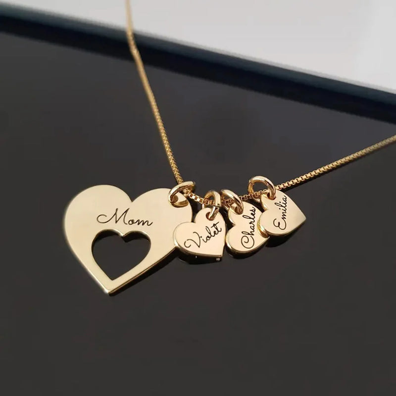 Colar de Corações Personalizável - Aço Inoxidável - Oferta Especial !!!