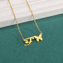 Colar Personalizado | Borboleta da Vida - Aço Inoxidável - Folheado a Ouro - Corte a Laser.