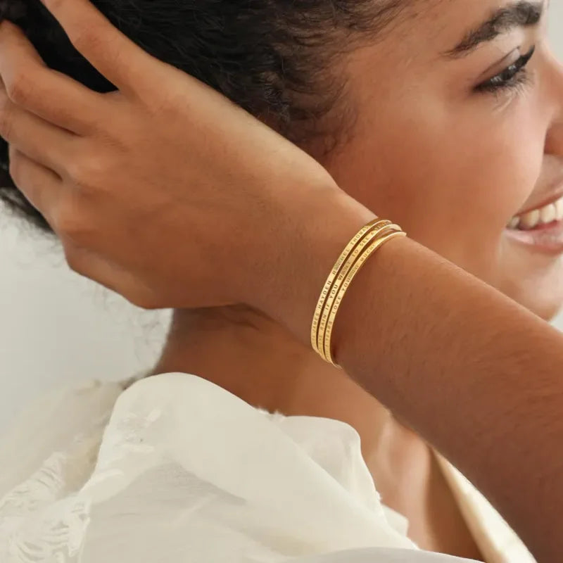 Pulseira com Mensagem Secreta - Banhada a Ouro 18k - BLACK FRIDAY I Oferta Especial!