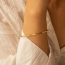 Pulseira com Mensagem Secreta - Banhada a Ouro 18k - BLACK FRIDAY I Oferta Especial!