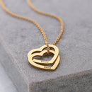 Colar Corações Personalizável - Gravação a Laser - Banhado a ouro