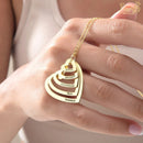 Colar Meus Corações Personalizável - Gravação a Laser - Banhado a ouro