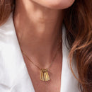 Colar Meu Porto Seguro - Personalizável - Aço Inoxidável / Banhado a ouro - Gravação a Laser