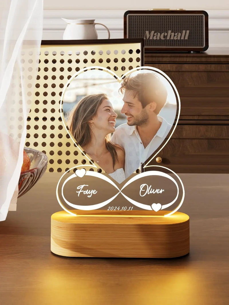 Personalizados Moldura de Foto - Amor Placa de Acrílico Personalizada Presente de uma Data especial!