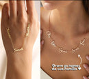 Colar Amor Eterno Personalizável - Minha Família - Corte a Laser - Banhado a ouro